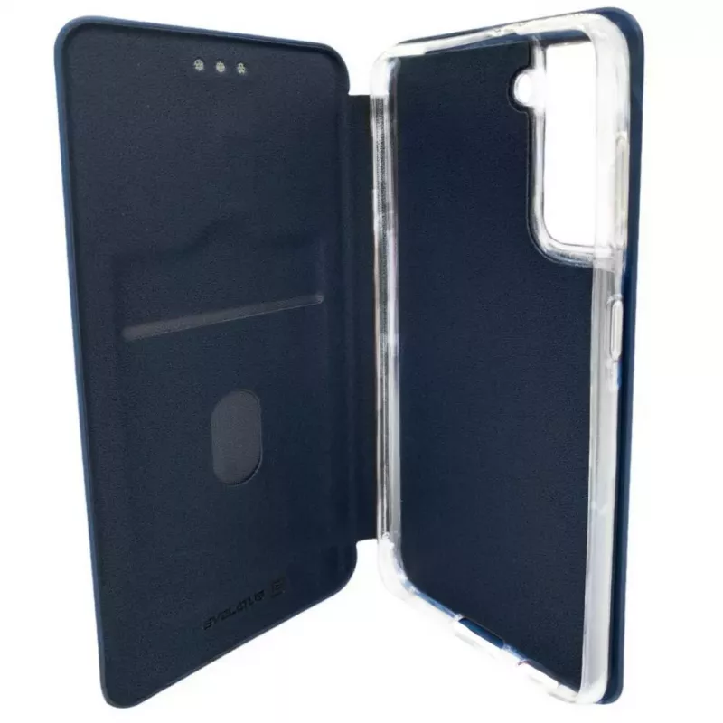 Evelatus Samsung Galaxy S21 FE Custodia a libro blu scuro