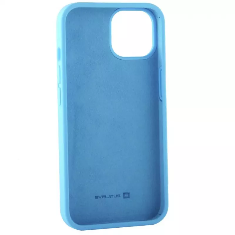 Evelatus Apple iPhone 14 Plus 6.7 Custodia in silicone Premium Soft Touch azzurro
