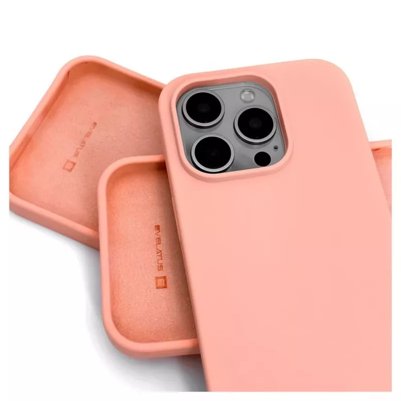 Evelatus Apple iPhone 14 Pro 6.1 Custodia in silicone Premium Soft Touch rosa chiaro