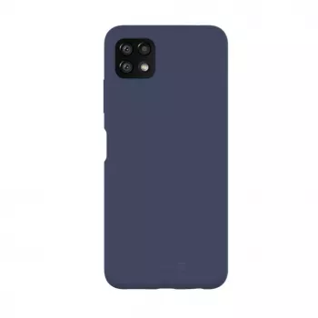 Evelatus Samsung Galaxy A22 5G Cover in Silicone Premium Soft Touch Blu Mezzanotte