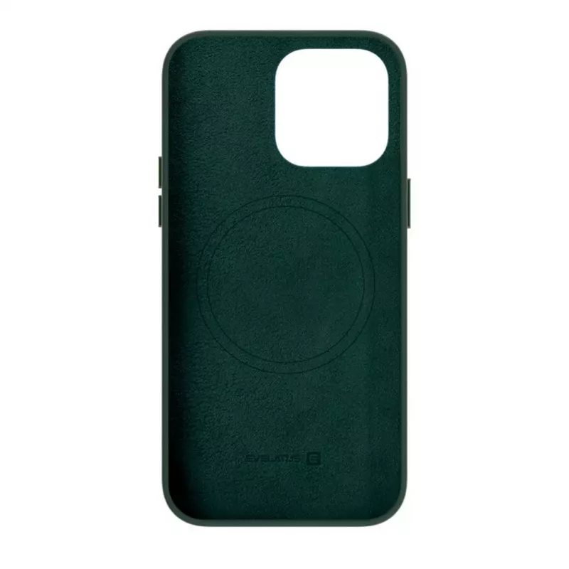 Evelatus Apple iPhone 14 Custodia in Pelle Genuine con MagSafe Verde Scuro