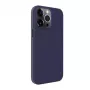 Evelatus Apple iPhone 14 Pro Max Cover in Pelle Genuina compatibile MagSafe Blu