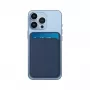Evelatus Portafoglio Universale iPhone in Pelle Genuina compatibile MagSafe Blu