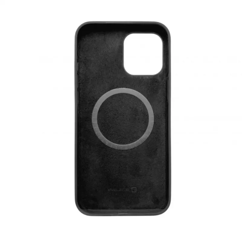 Evelatus Apple iPhone 12 Pro Custodia in silicone Premium MagSafe Soft Touch nero
