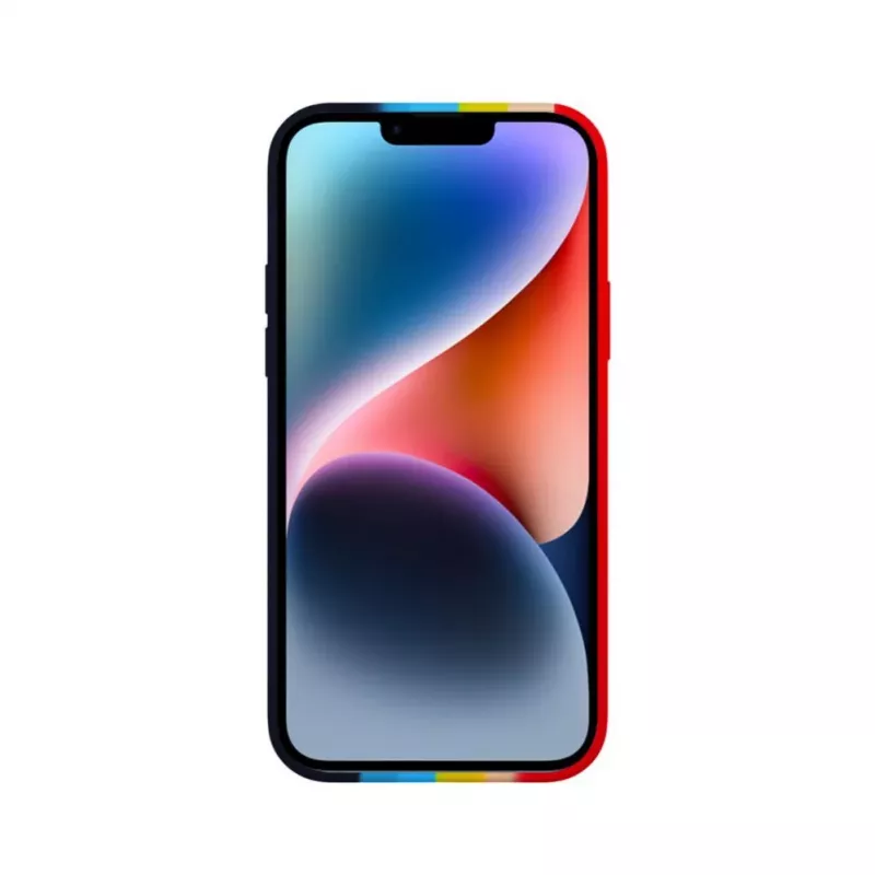 Evelatus Apple iPhone 14 Cover in silicone multicolore arcobaleno