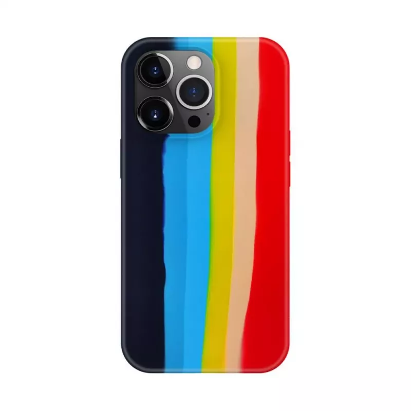 Evelatus Apple iPhone 14 Pro Cover in silicone multicolore arcobaleno