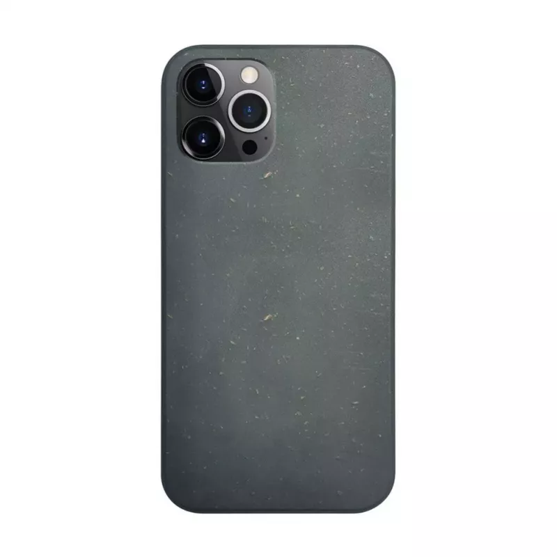 iLike Apple iPhone 12 / 12 Pro Cover in silicone e plastica Eco Print Design nera