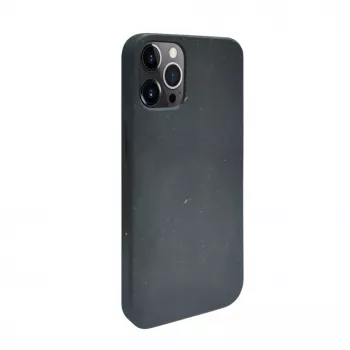 iLike Apple iPhone 12 Pro Max Cover in silicone e plastica Eco Print Design nera