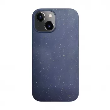 iLike Apple iPhone 13 Cover in silicone e plastica Eco Print Design blu