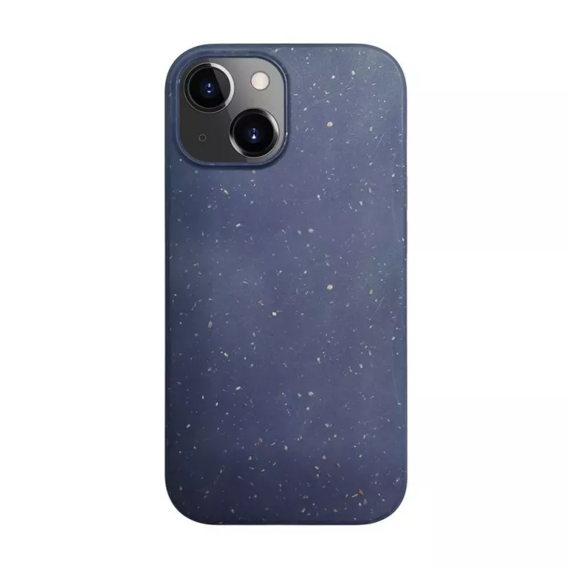 iLike Apple iPhone 13 Cover in silicone e plastica Eco Print Design blu