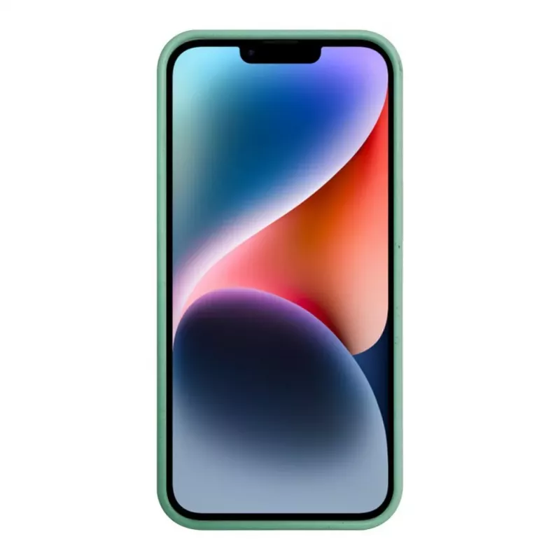 iLike Apple iPhone 14 Cover in silicone e plastica Eco Print Design fiore verde