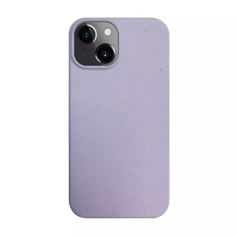 iLike Apple iPhone 14 Cover in silicone e plastica Eco Print Design fiore lilla