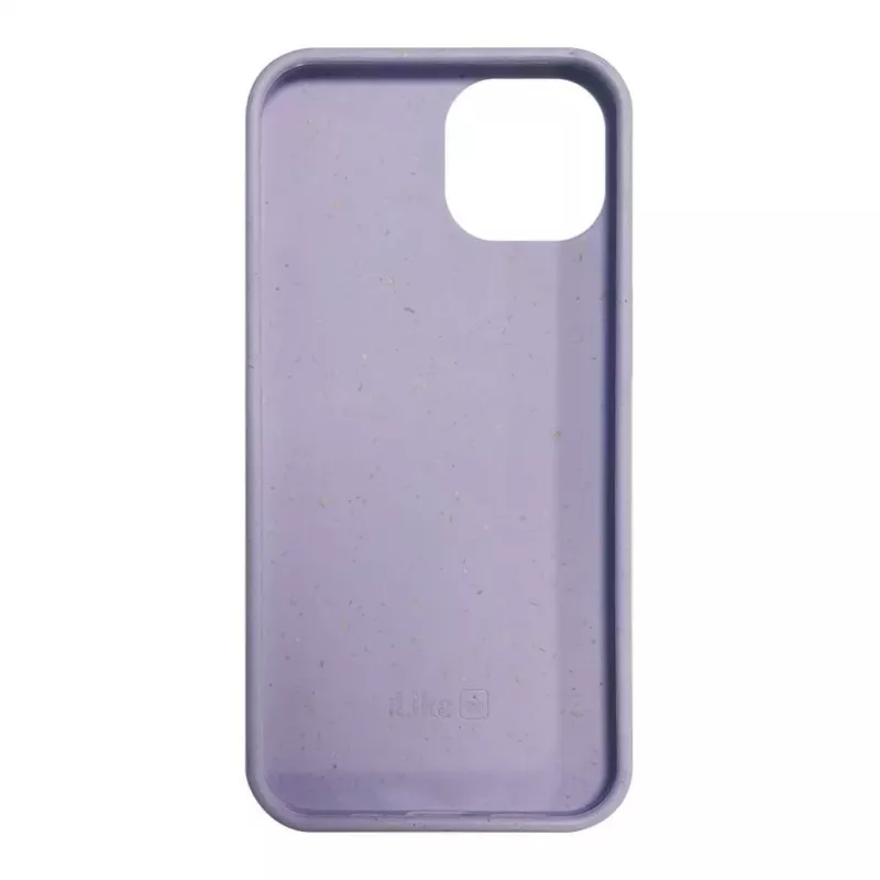 iLike Apple iPhone 14 Cover in silicone e plastica Eco Print Design fiore lilla