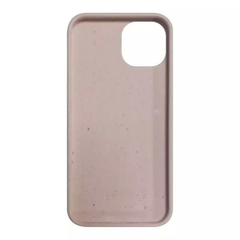iLike Apple iPhone 14 Cover in silicone e plastica Eco Print Design beige