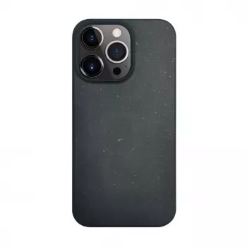 iLike Apple iPhone 14 Pro Max Cover in silicone e plastica Eco Print Design nera