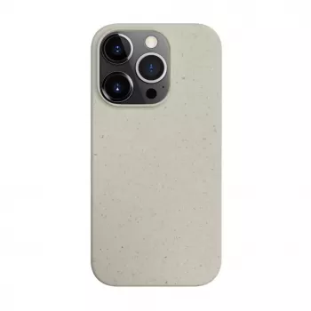 iLike Apple iPhone 14 Pro Max Cover in silicone TPU Eco Print Design bianca