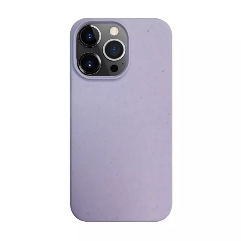 iLike Apple iPhone 14 Pro Max Cover in silicone e plastica Eco Print Design fiore lilla