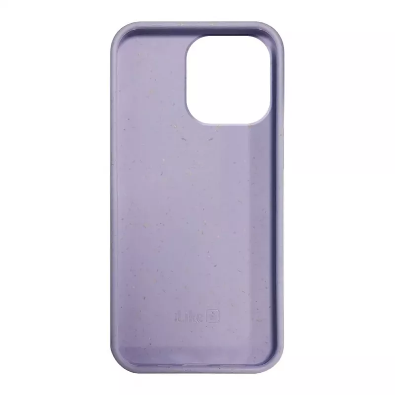 iLike Apple iPhone 14 Pro Max Cover in silicone e plastica Eco Print Design fiore lilla