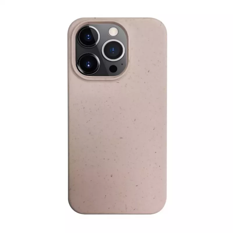 iLike Apple iPhone 14 Pro Max Cover in silicone e plastica Eco Print Design beige