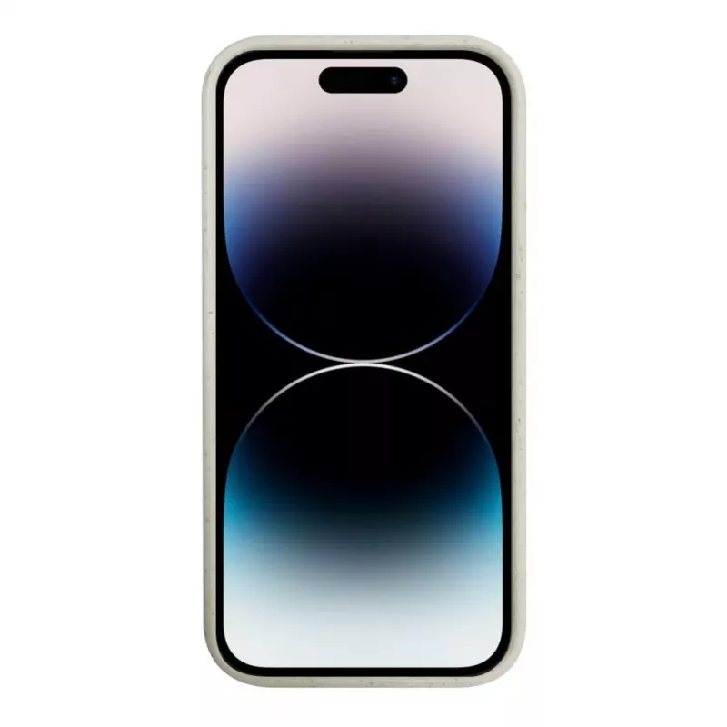 iLike Apple iPhone 14 Pro Custodia in silicone e plastica Eco Print Design bianca