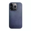iLike Apple iPhone 14 Pro Cover in silicone e plastica Eco Print Design blu
