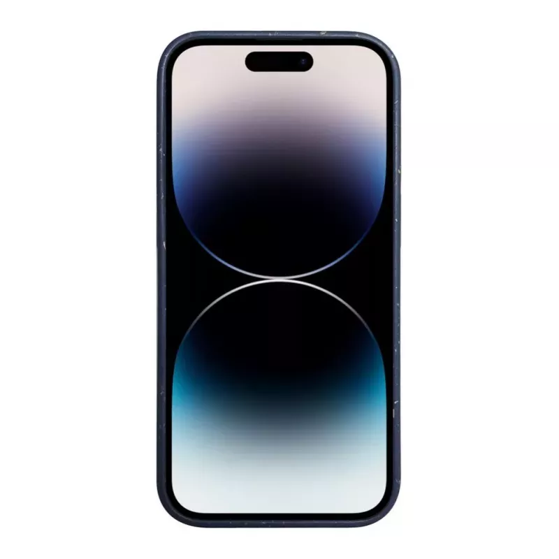 iLike Apple iPhone 14 Pro Cover in silicone e plastica Eco Print Design blu