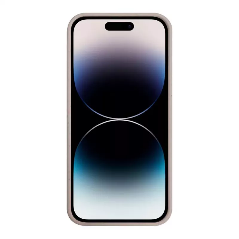 iLike Apple iPhone 14 Pro Cover in silicone e plastica Eco Print Design beige