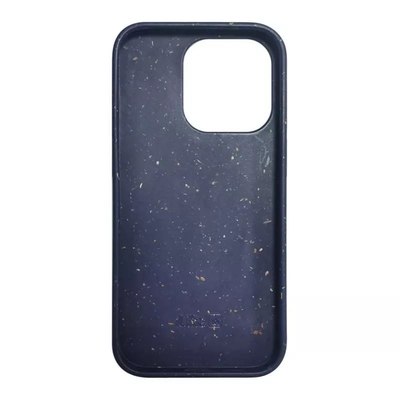 iLike Apple iPhone 14 Pro Max Cover in silicone e plastica Eco Print Design blu