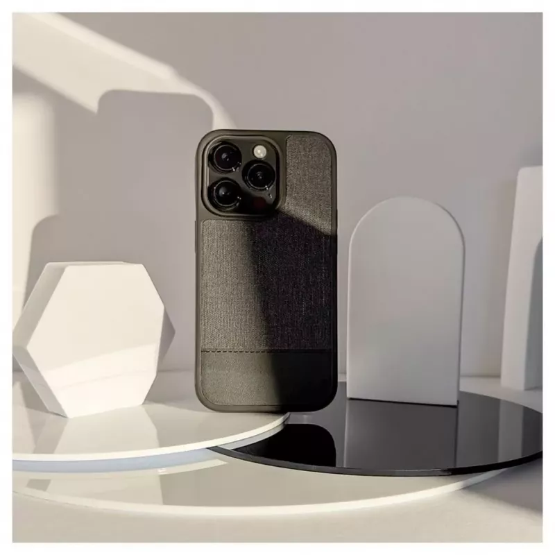 iLike Apple iPhone 14 Pro Cover posteriore in pelle sintetica grigio