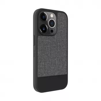 iLike Apple iPhone 14 Pro Cover posteriore in pelle sintetica grigio