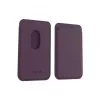 Evelatus Portafoglio Universale per iPhone in Vera Pelle compatibile MagSafe Viola Intenso