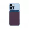 Evelatus Portafoglio Universale per iPhone in Vera Pelle compatibile MagSafe Viola Intenso