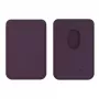 Evelatus Portafoglio Universale per iPhone in Vera Pelle compatibile MagSafe Viola Intenso