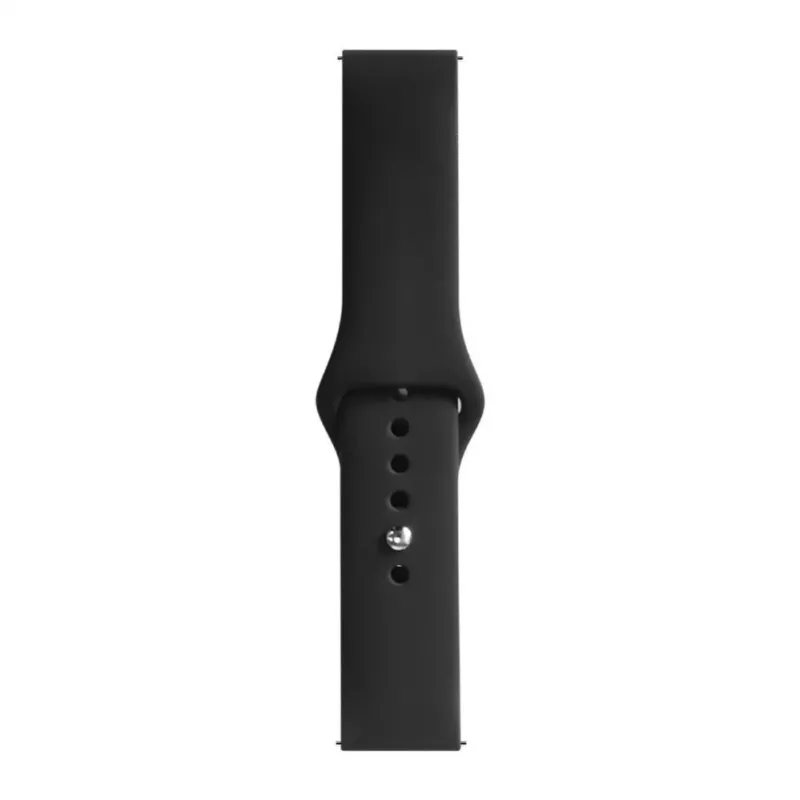 Evelatus Cinturino in Silicone Loop per Orologio 20mm (S/M 110mm) Nero