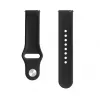 Evelatus Cinturino in Silicone Loop per Orologio 20mm (S/M 110mm) Nero