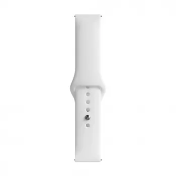 Evelatus Cinturino in Silicone Loop per Orologio 22mm (S/M 110mm) Bianco