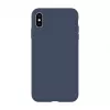 Evelatus Cover in Silicone Premium Soft Touch per Apple iPhone Xs Max Blu Notte