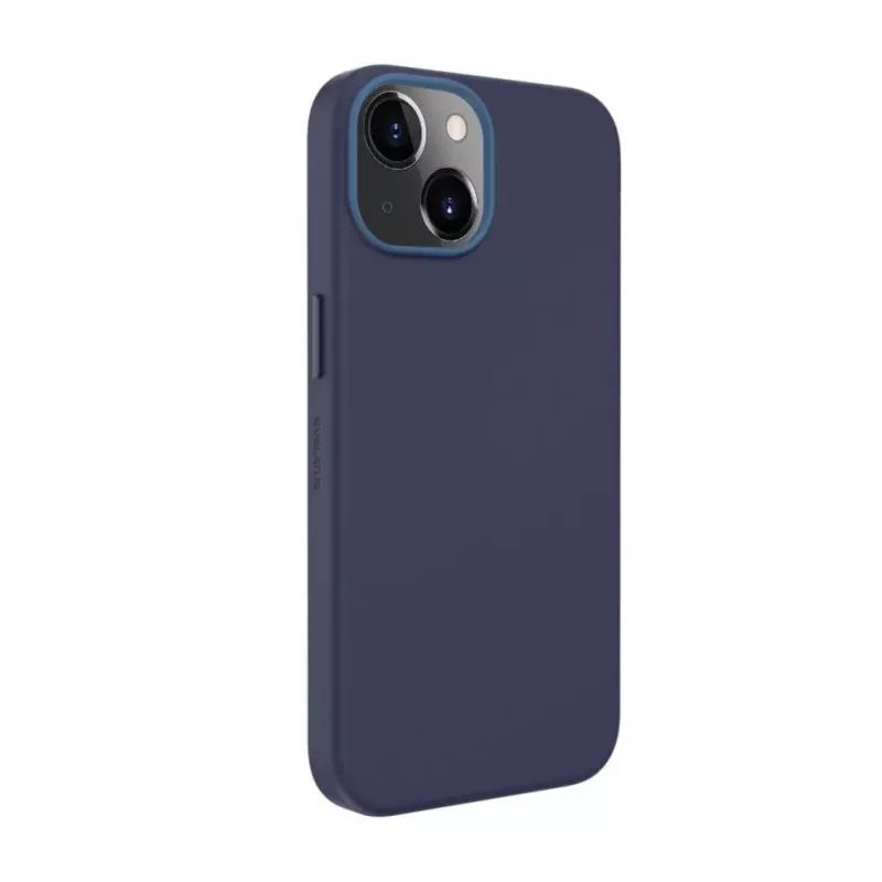 Evelatus Cover in Silicone Premium Soft Touch compatibile MagSafe per Apple iPhone 13 Blu