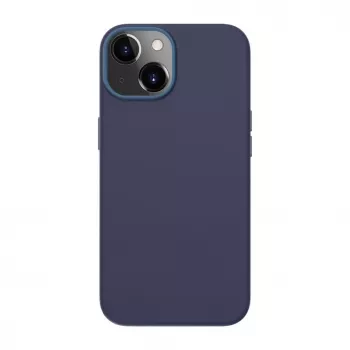 Evelatus Cover in Silicone Premium Soft Touch compatibile MagSafe per Apple iPhone 13 Blu