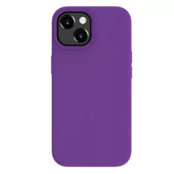 Evelatus Custodia in silicone Premium Soft Touch per Apple iPhone 15 viola scuro