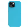 Evelatus Custodia in silicone Premium Soft Touch per Apple iPhone 15 blu ciano