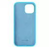 Evelatus Custodia in silicone Premium Soft Touch per Apple iPhone 15 blu ciano
