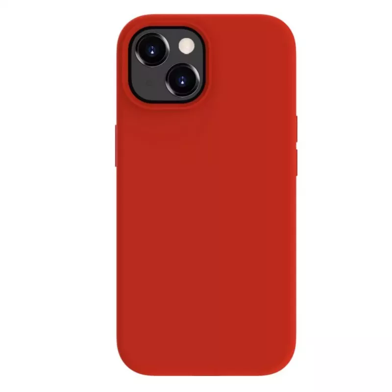 Evelatus Custodia in silicone Premium Soft Touch per Apple iPhone 15 rossa