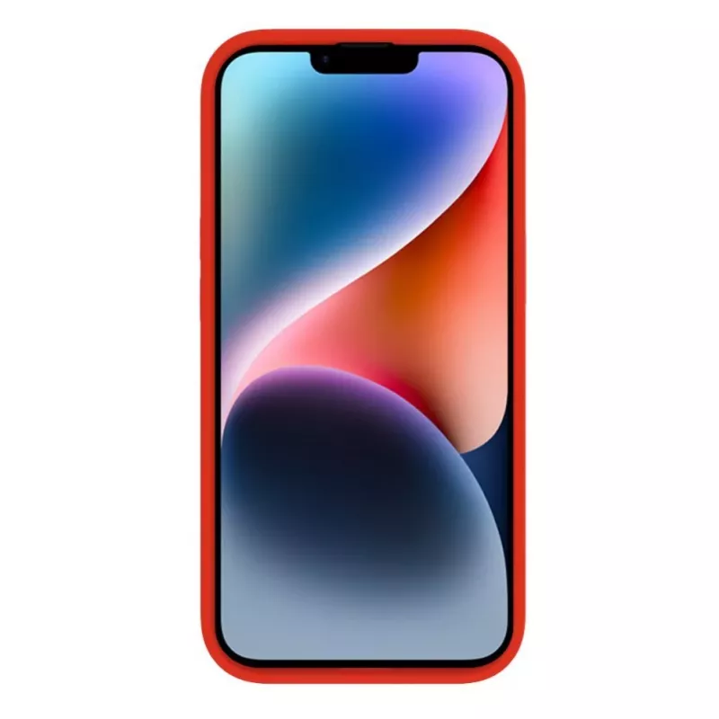 Evelatus Custodia in silicone Premium Soft Touch per Apple iPhone 15 rossa