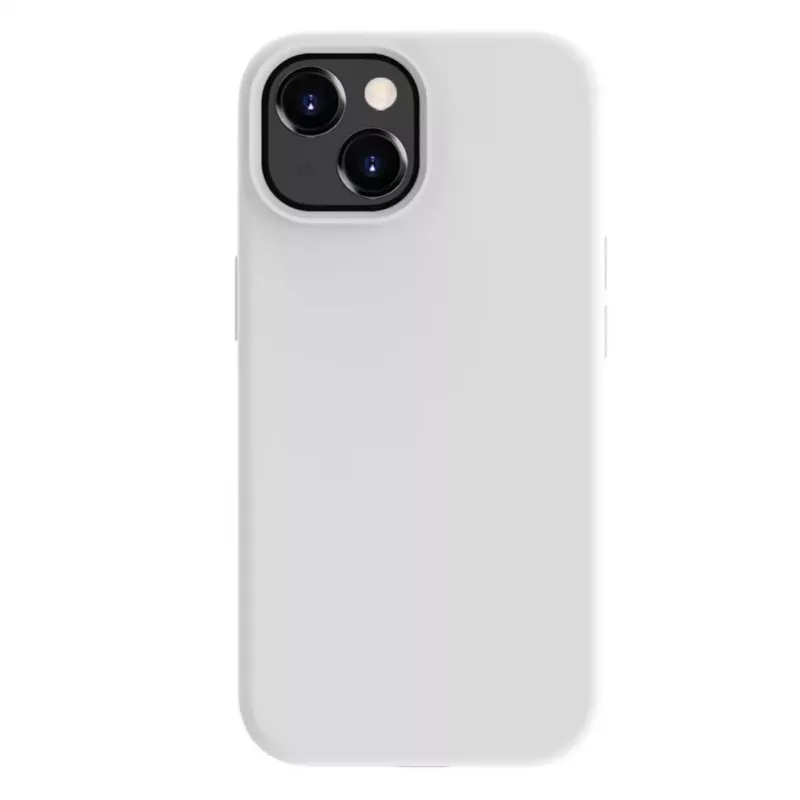 Evelatus Custodia in silicone Premium Soft Touch per Apple iPhone 15 Plus bianca