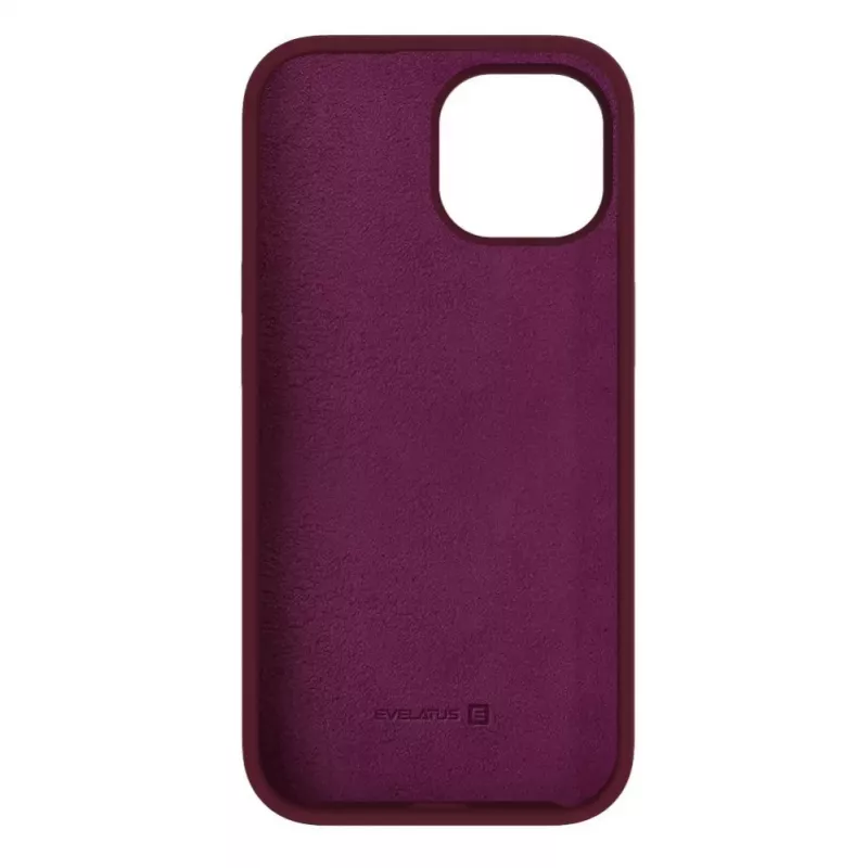 Evelatus Custodia in silicone Premium Soft Touch per Apple iPhone 15 Plus nera