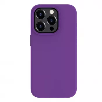 Evelatus Custodia in silicone Premium Soft Touch per Apple iPhone 15 Pro viola scuro
