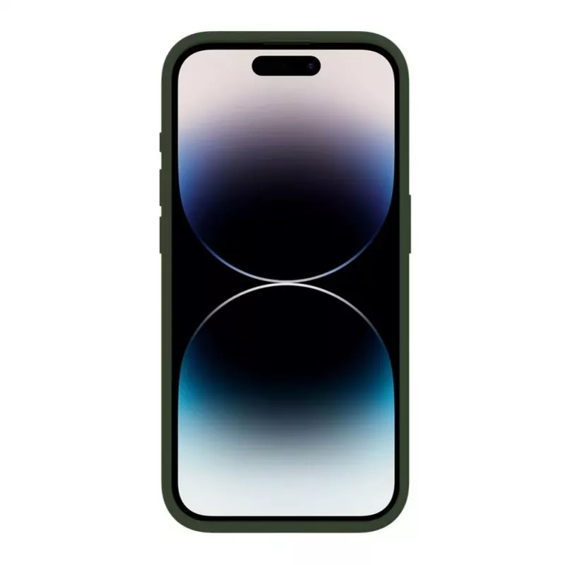 Evelatus Custodia in silicone Premium Soft Touch per Apple iPhone 15 Pro oliva scuro