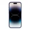 Evelatus Custodia in silicone Premium Soft Touch per Apple iPhone 15 Pro grigio lavanda