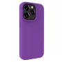 Evelatus Custodia in silicone Premium Soft Touch per Apple iPhone 15 Pro Max viola scuro